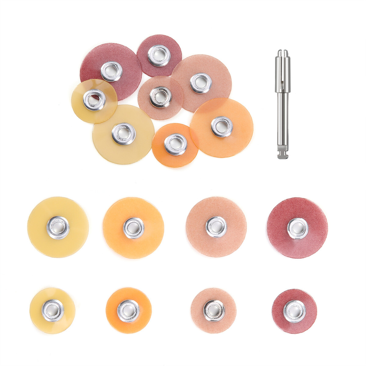 50pcs Dental Composite acabado de pulido discos gruarse + mandril 1/2″ or 3/8″