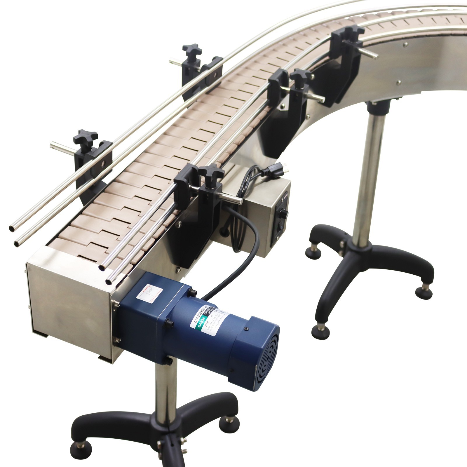 Various Size 110V/60HZ Conveyor Belt Chain Plate Conveyor for Assembly Line
