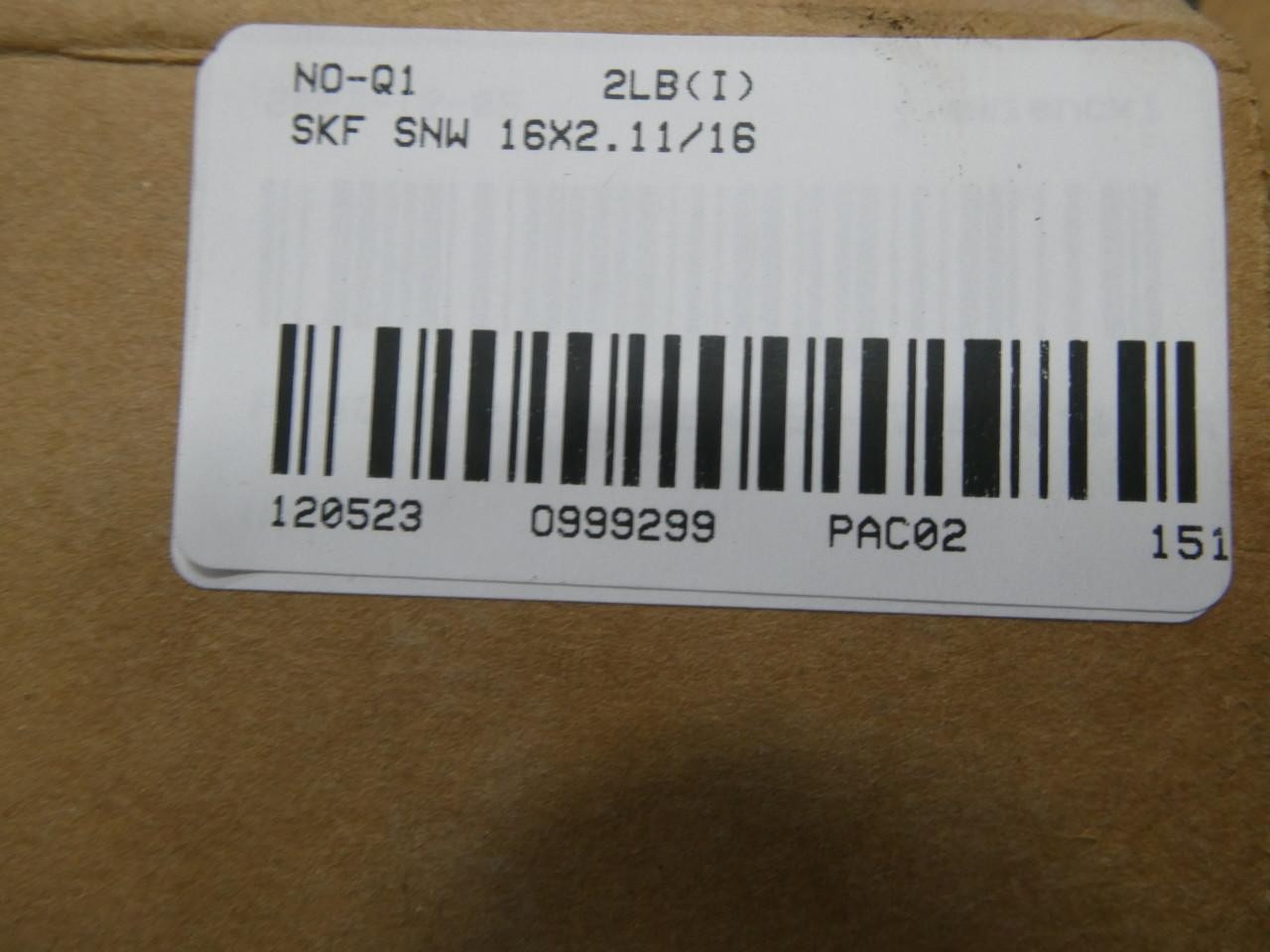 Skf SNW 16X2.11/16 Adapter Sleeve Assembly