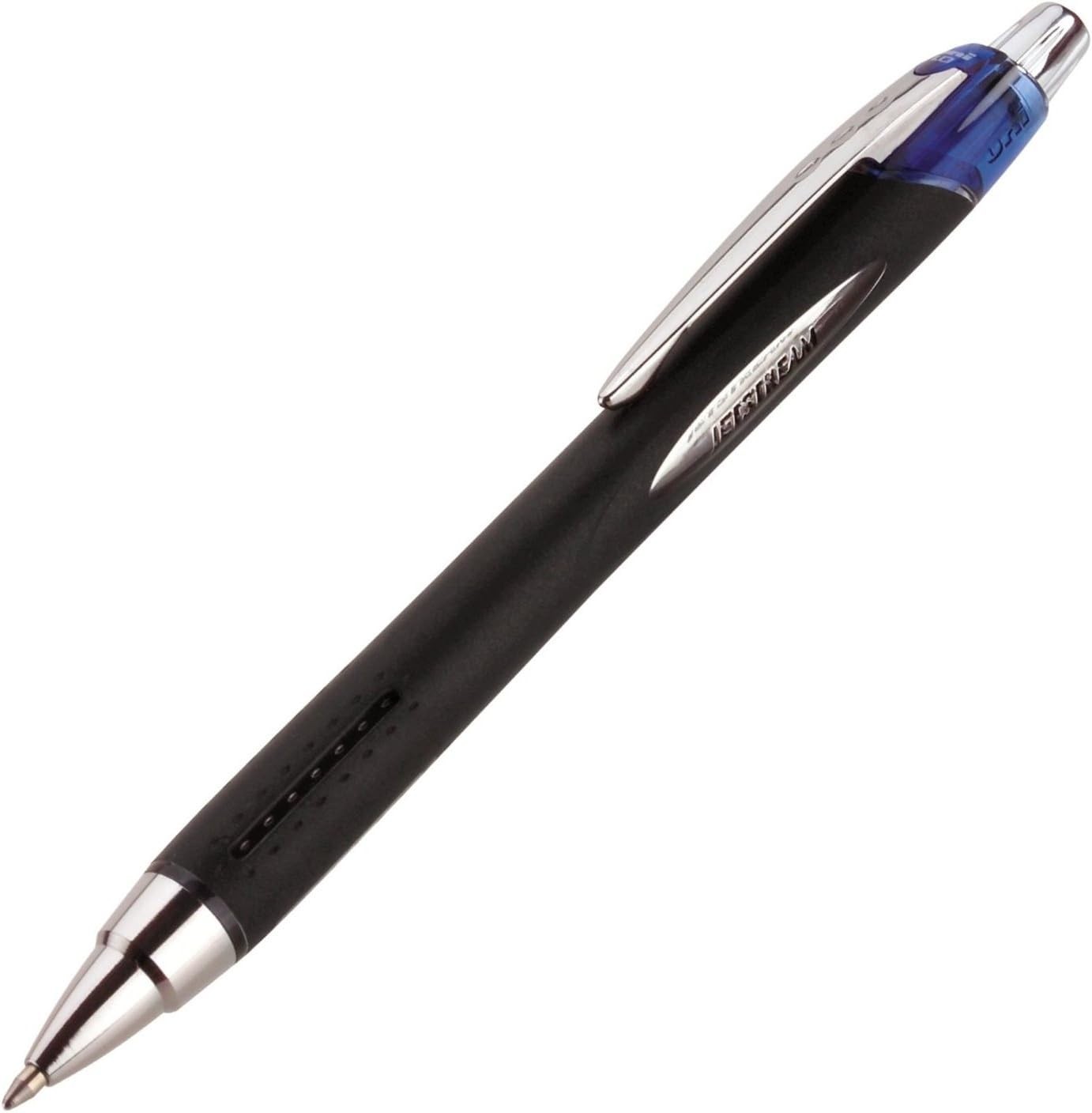 uniball Jetstream RT Retractable Ballpoint Pen, Medium Point (1.0mm), Blue, 12