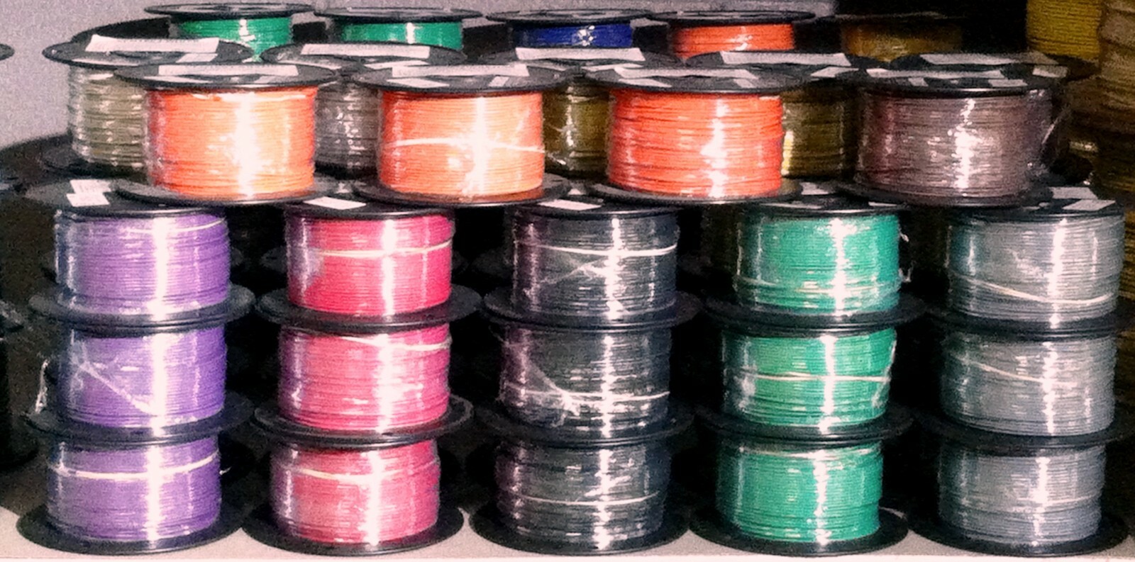 500 FT TFFN/TEWN WIRE. 18AWG STRANDED BC 600 VOLT. MADE IN USA. 6 COLORS AVAIL