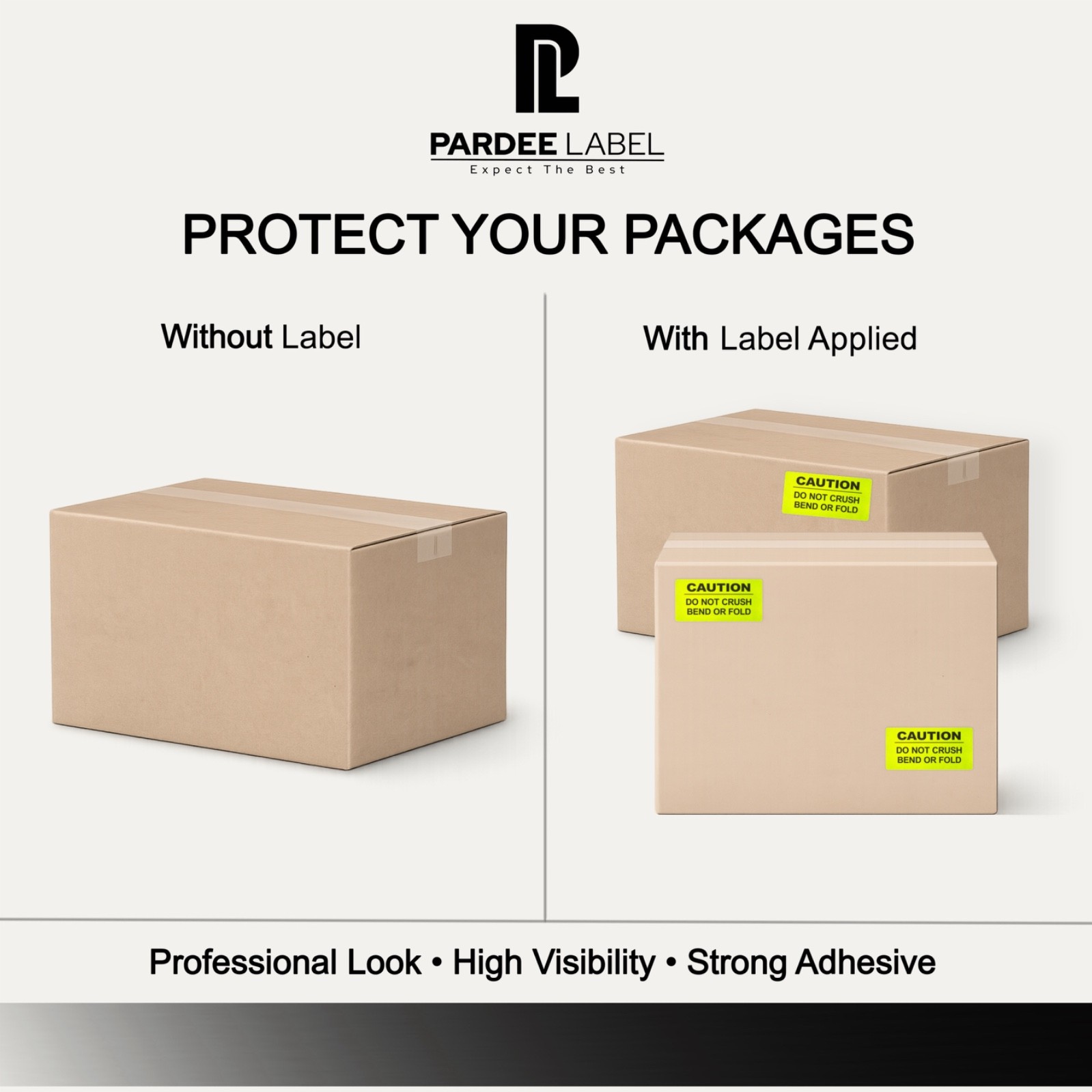 Neon Yellow Caution Labels 2×3 – 250 Warning Labels Per Roll