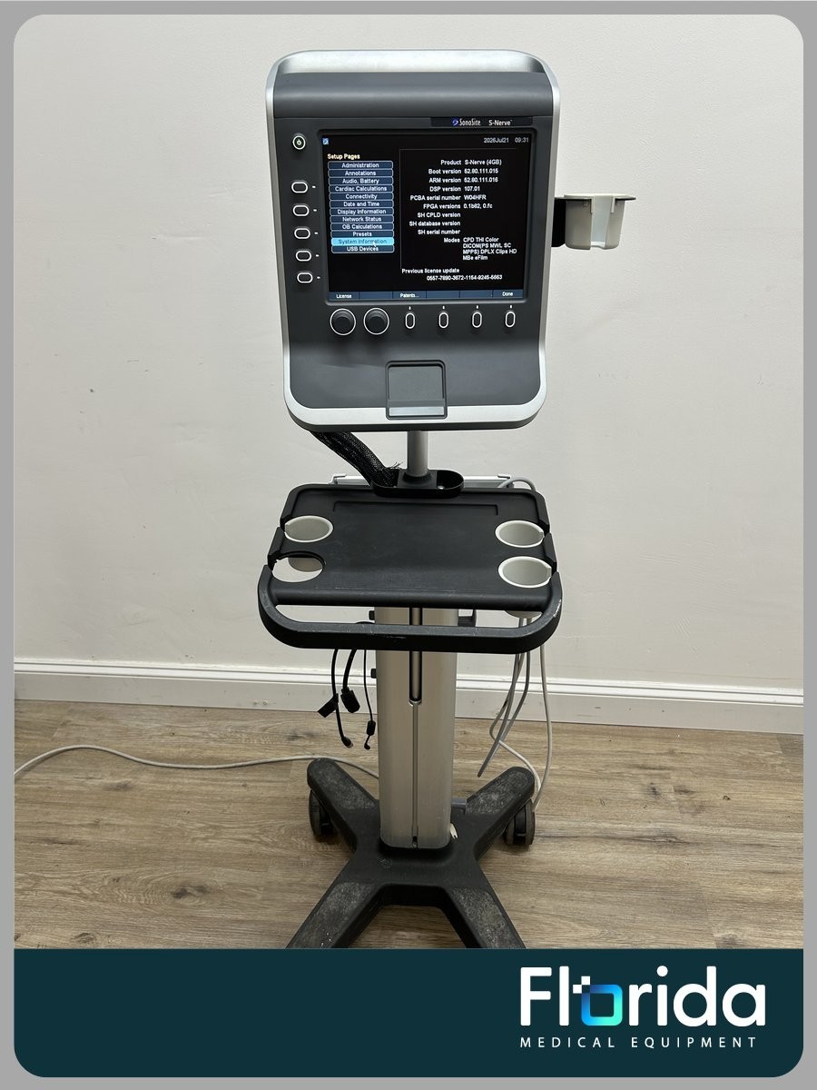 2014 SONOSITE S-NERVE PORTABLE ULTRASOUND MACHINE REF P09417-66 WITH CART **