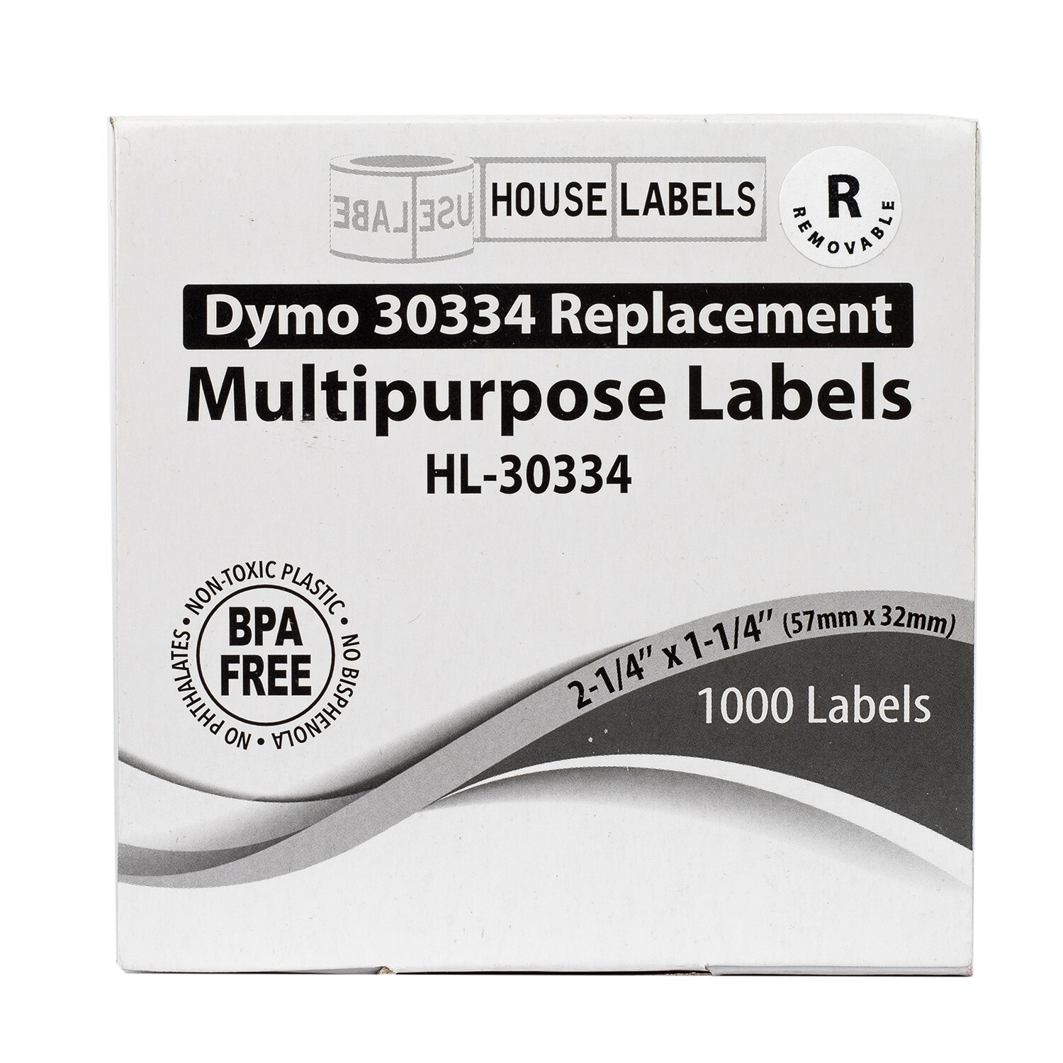 DYMO LW 30334-R : REMOVABLE Multipurpose Labels – (18) Rolls of 1000 – FREE SHIP