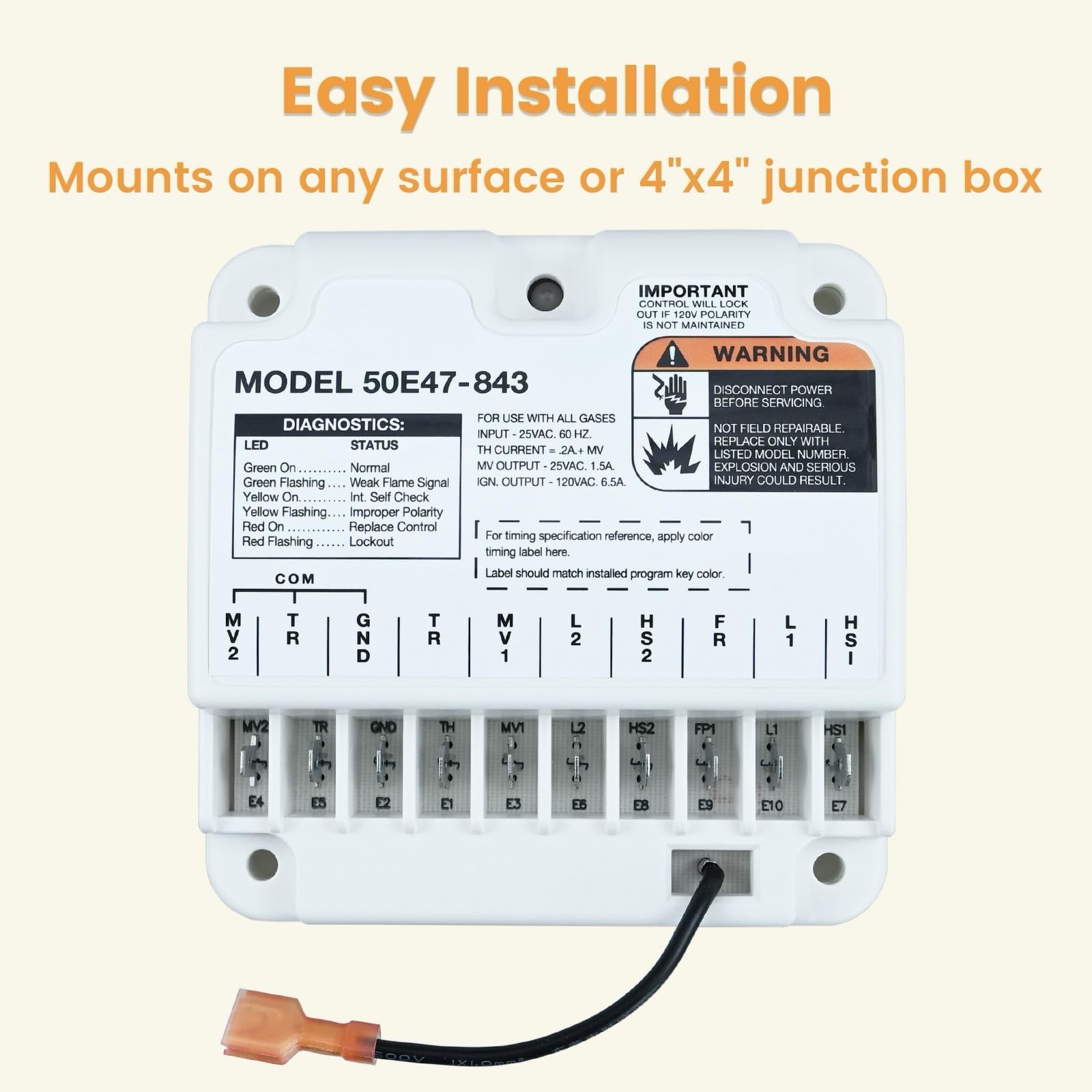 White-Rodgers 50E47 843S1 Univ Hsi Ignition Mod