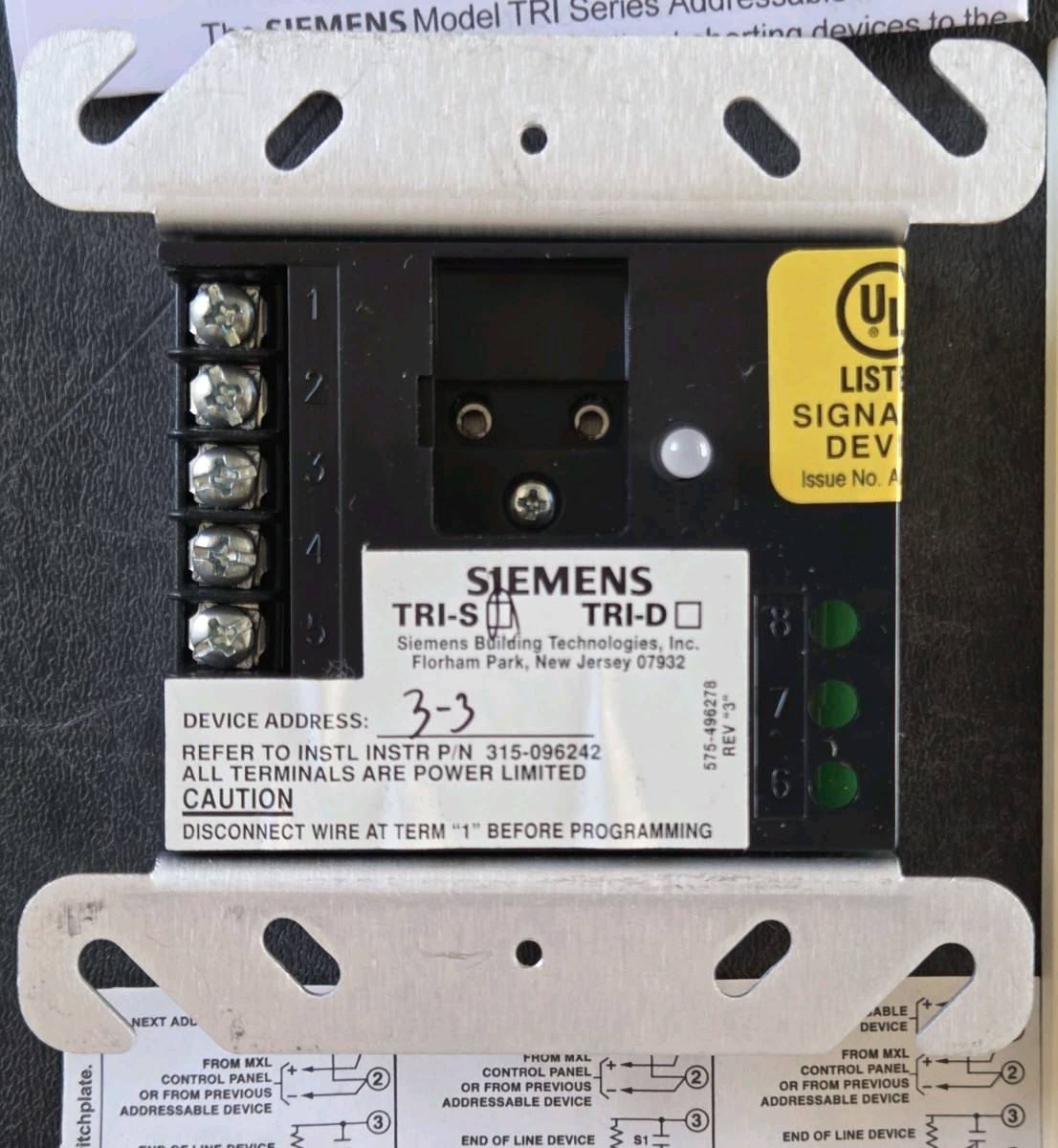 SIEMENS TRI-S SINGLE INPUT INTELLIGENT INTERFACE MODULE 575-496278 – NEW 5 AVAIL