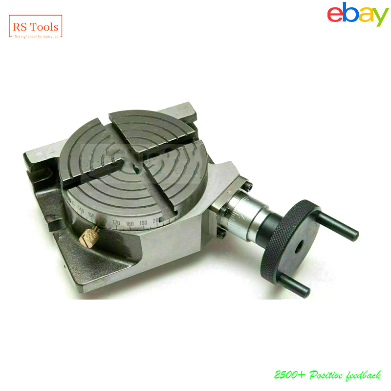 Rotary Table 4″/100mm With 100mm 4 JAW Independent Chuck USA RSTOOLS