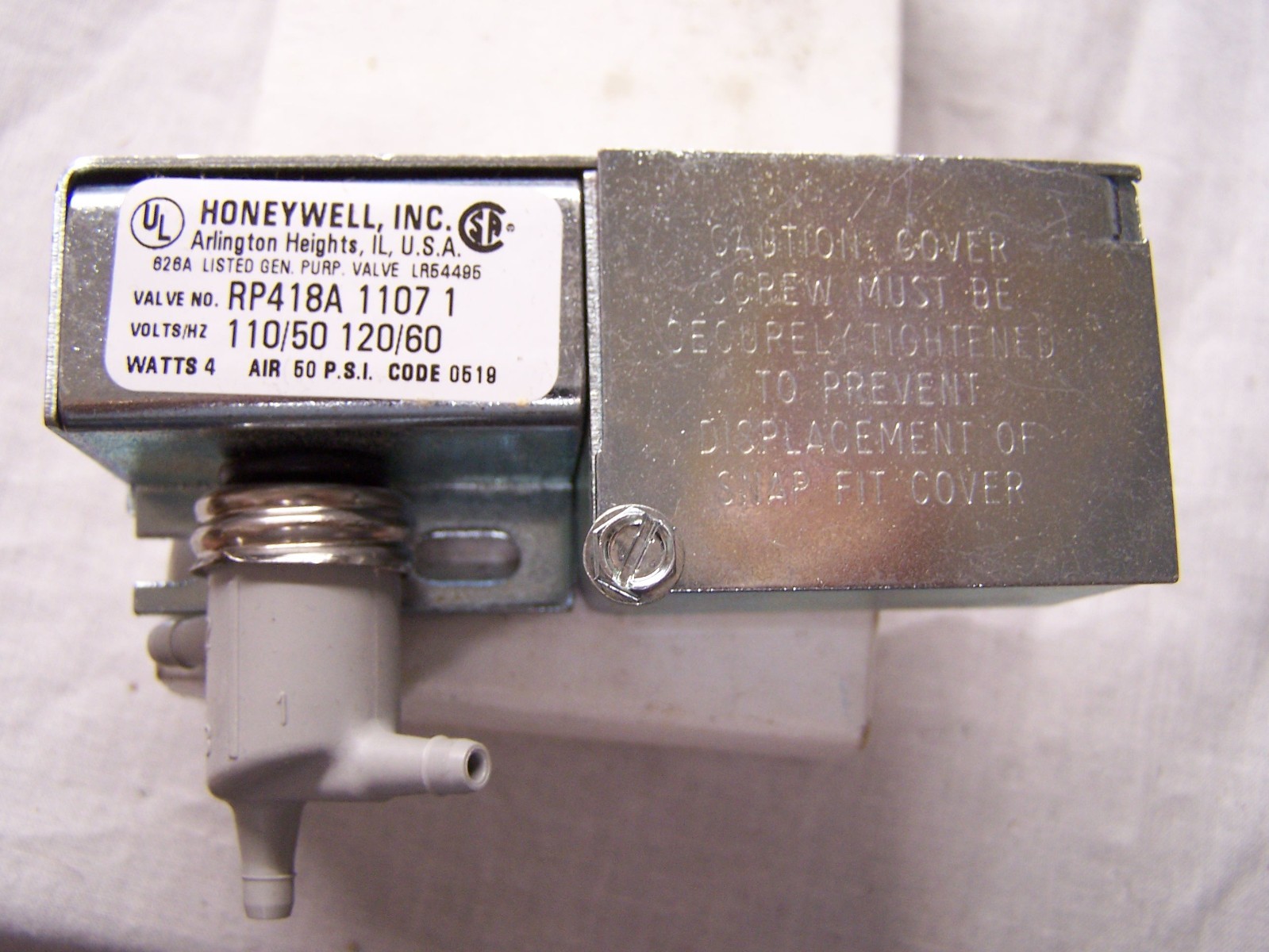 Honeywell RP418A 1107 1 Fluid Control skinner valve, WINNER GETS FREE SHIPPING!