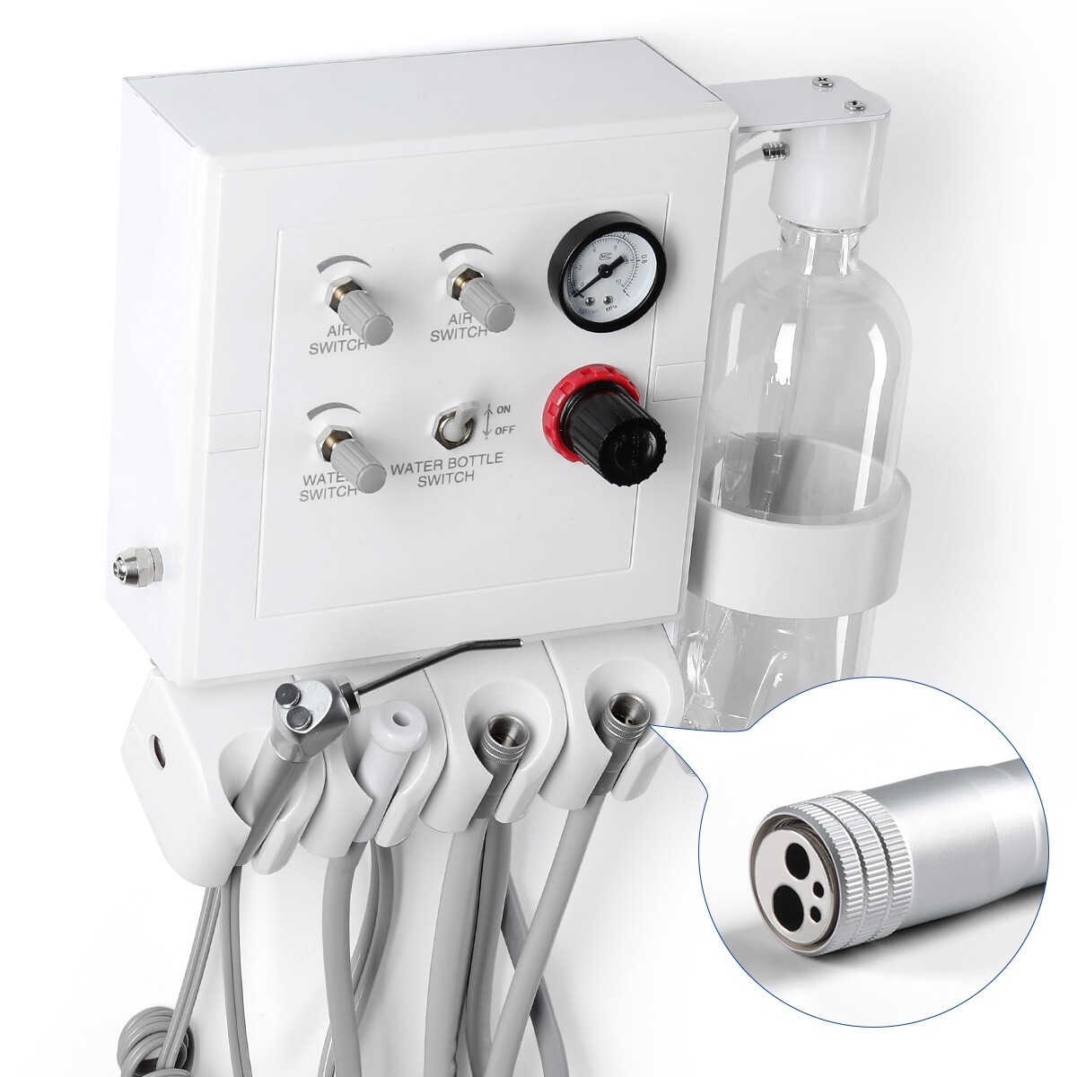 Portable Dental Turbine Unit with Weak Suction Work with Air Compressor 4Hole
