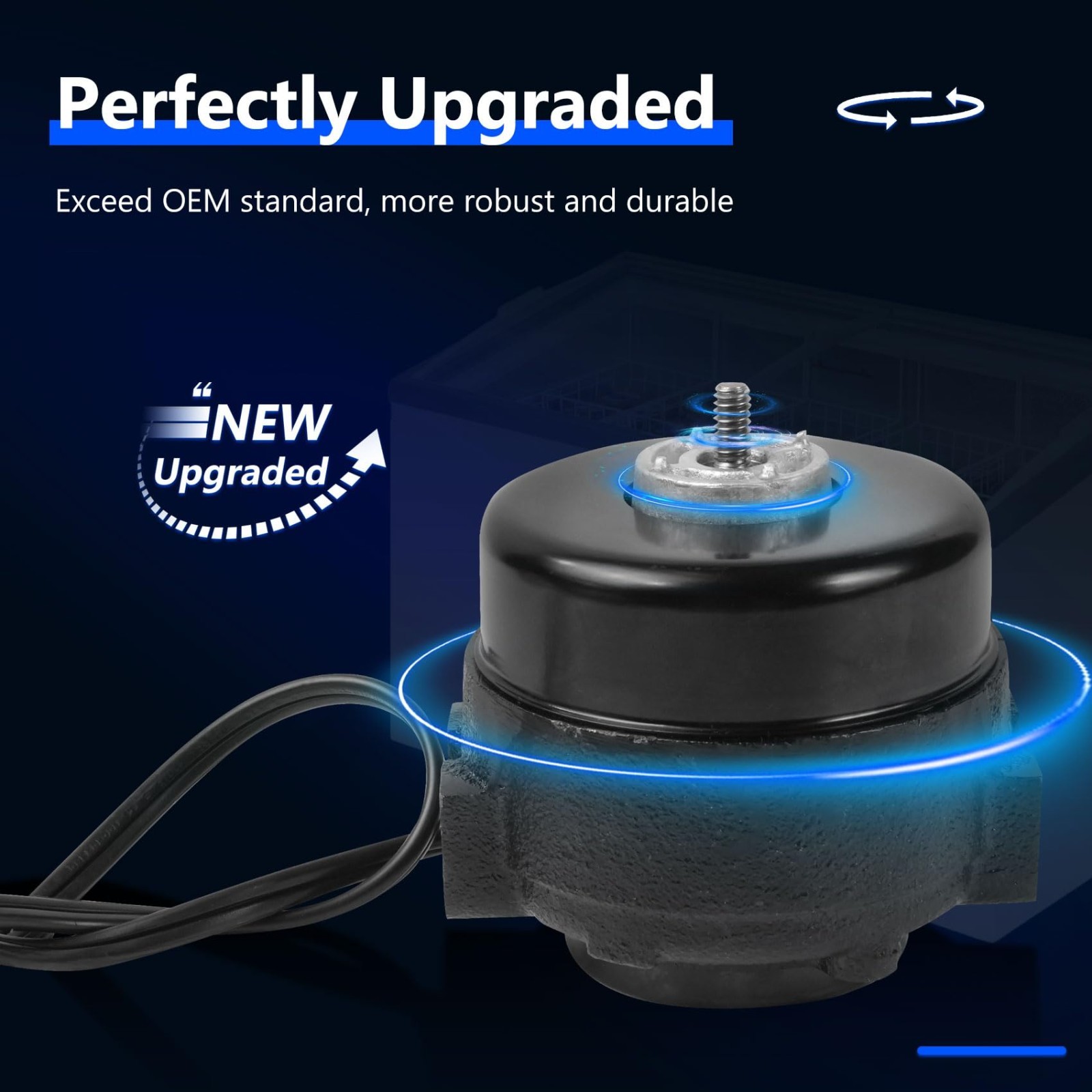 High-Efficiency 9W Condenser Fan Motor 115V 1550 RPM for AC Unit & Swamp Cooler