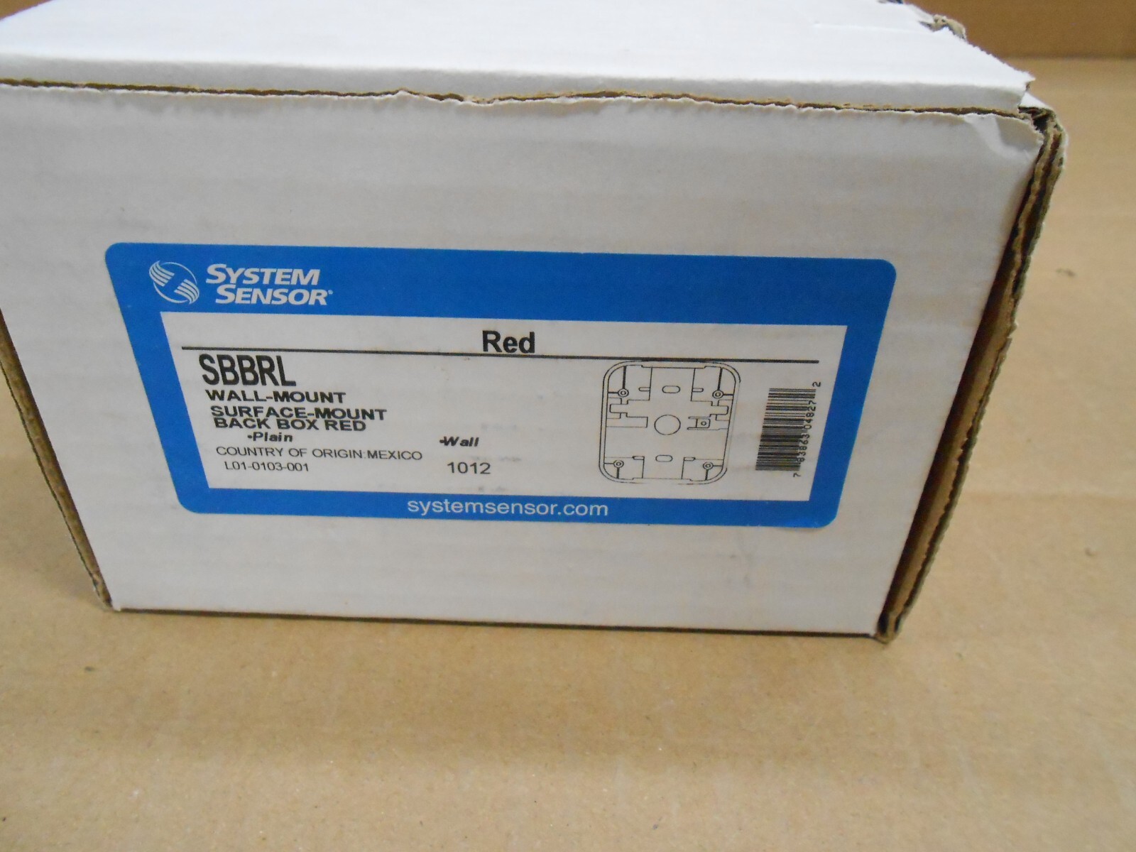 1 NIB SYSTEM SENSOR SBBRL WALL SURFACE MOUNT BACK BOX RED (8 AVAILABLE)