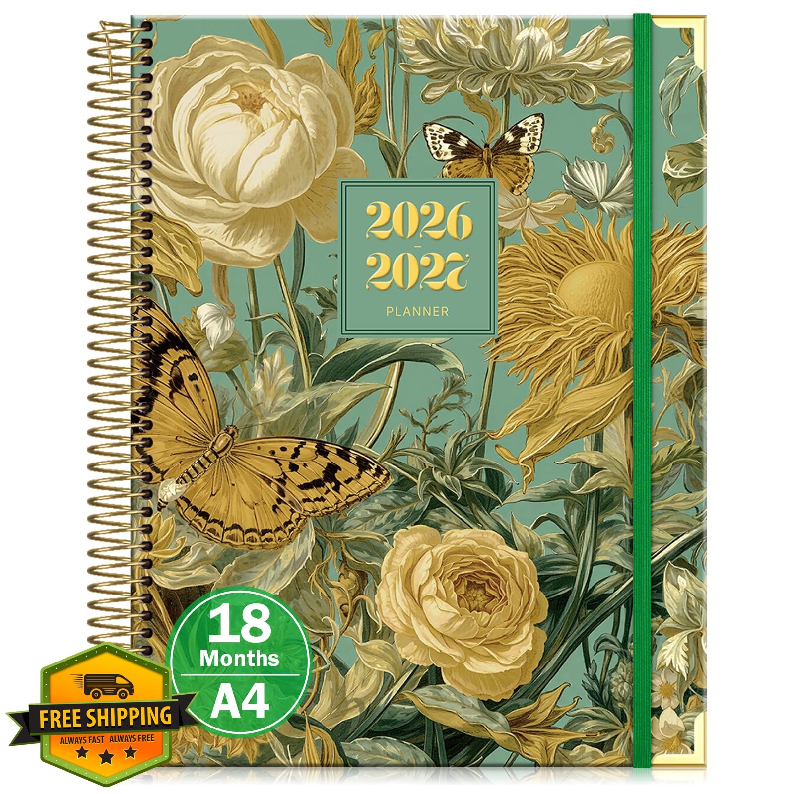 MALEDEN Academic Planner 8.5×11 Green