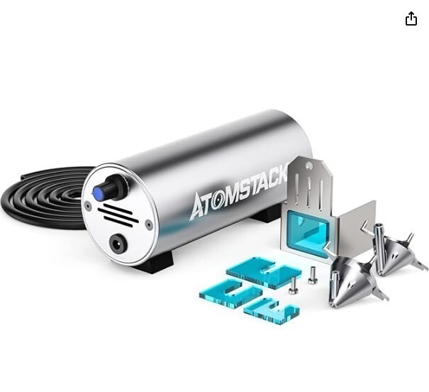 ATOMSTACK F30 Air Assist, Corded Electric Laser Engraver Laser Pump with 2M