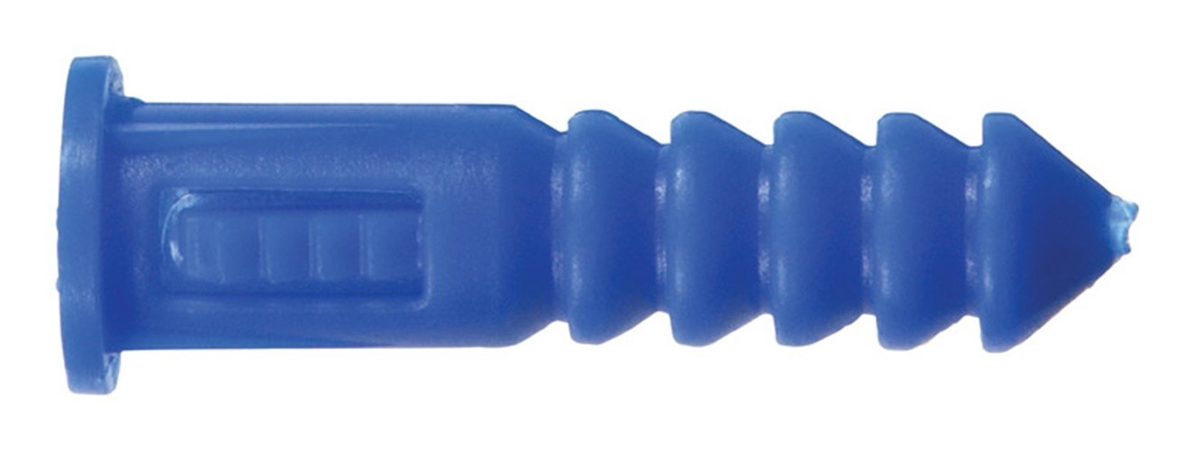 Hillman 0.164 in. D X 1-1/4 in. L Plastic Round Head Ribbed Anchor 100 pc.