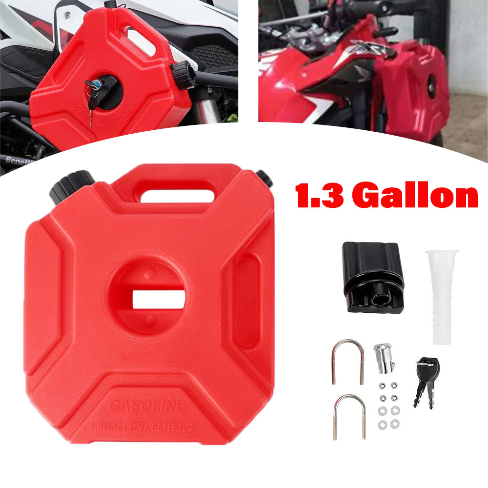 2X 5L Extra Gas Can Petrol Spare Tank Container For Car Motorcycles 1.3Gallon