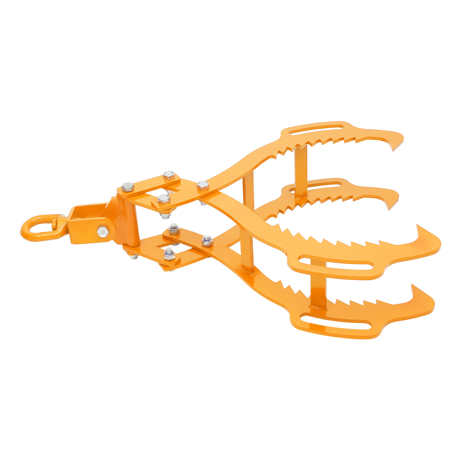 28in Log Lifting Tongs Timber Lifting Tongs 4-claw Yellow For Truck ATV Tractor