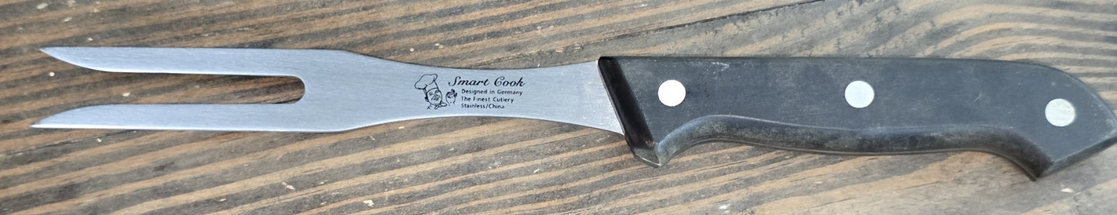 SMART COOK Cutlery Kitchen CARVING FORK Stainless Steel Bakelite Handle
