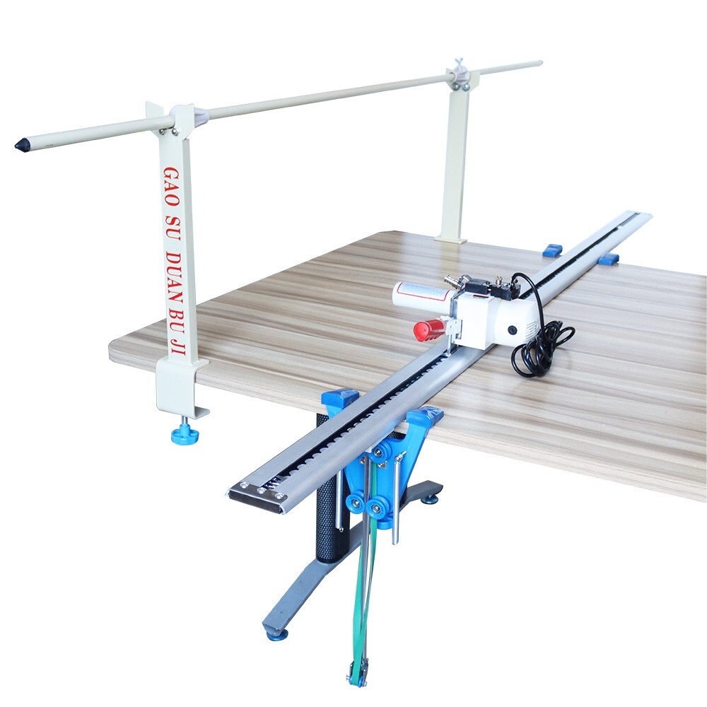 High Speed 110V 74.8″ Fabric Cutter Leather Textiles Cutting Machine 86.6″ Rack