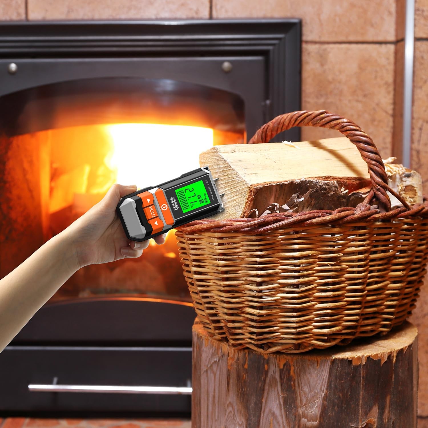 [Upgrade] Wood Moisture Meter, Dr.meter 2 in 1 Pin & Pinless Multifunctional