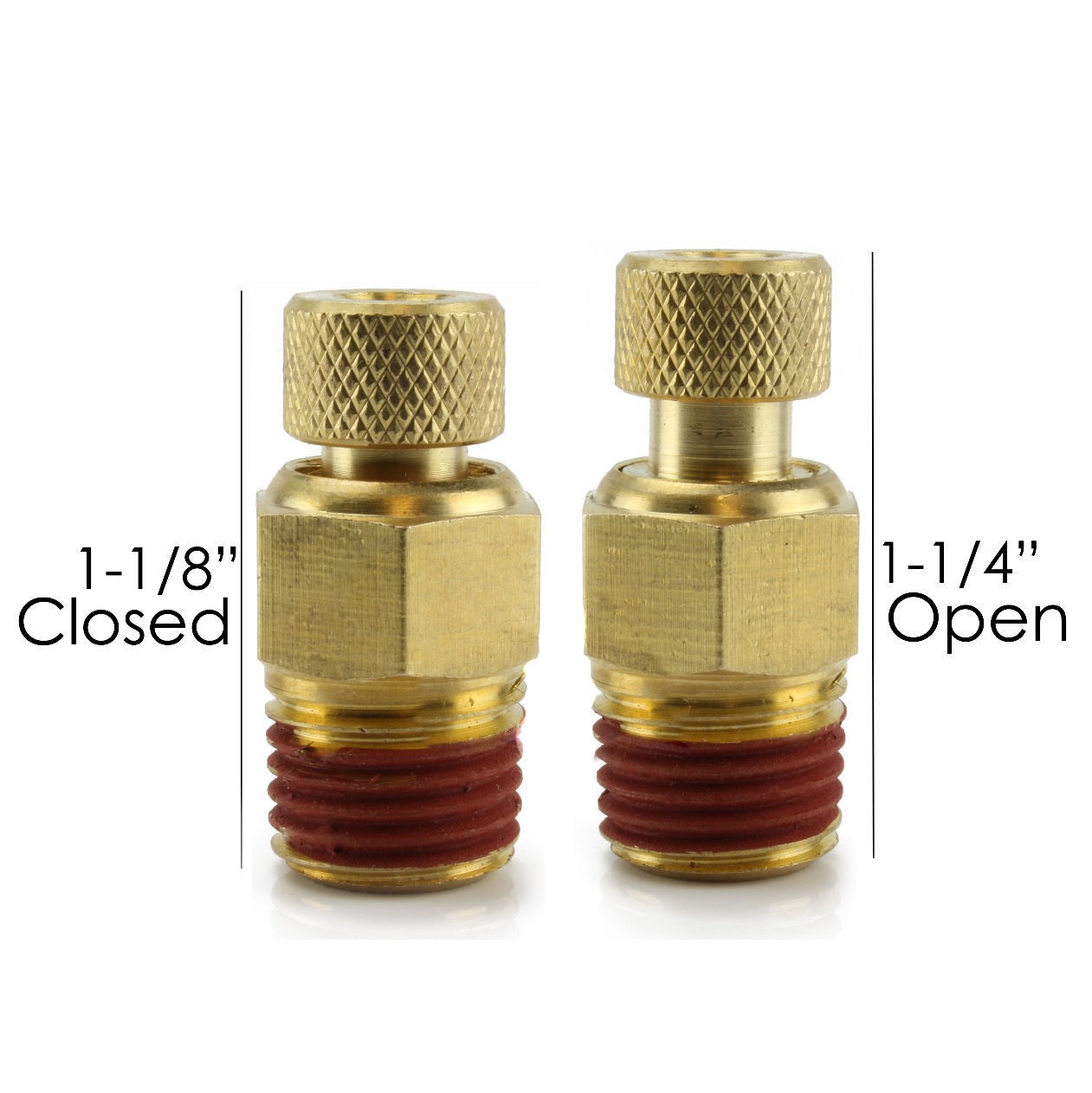 2 Male 1/4″ Air Compressor Tank Moisture Water Drain Twist Petcock Brass