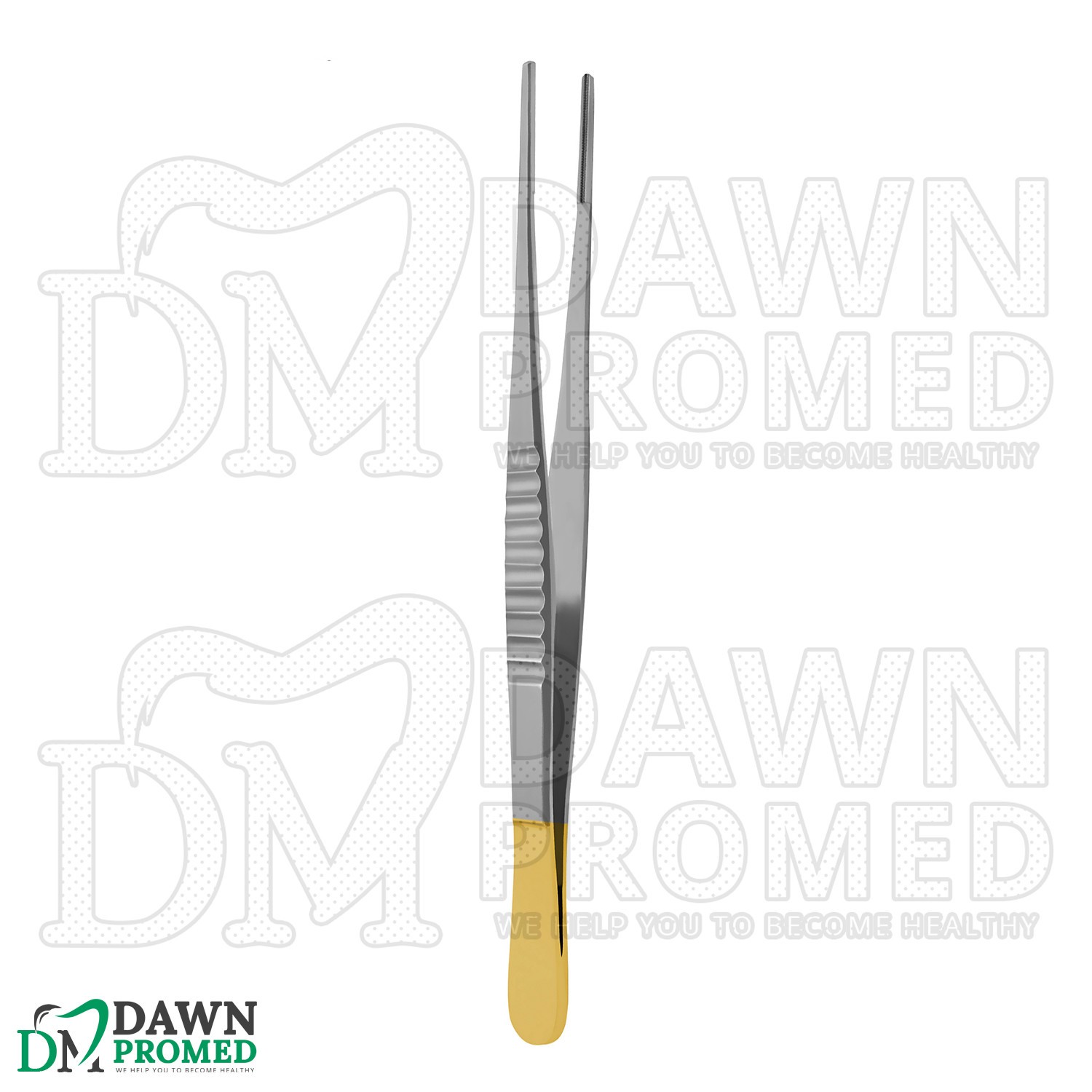 6 Pcs Debakey Artery Tissue Forceps 1×2 Teeth 6,7,8,9,10,12″ Gold Handle Set
