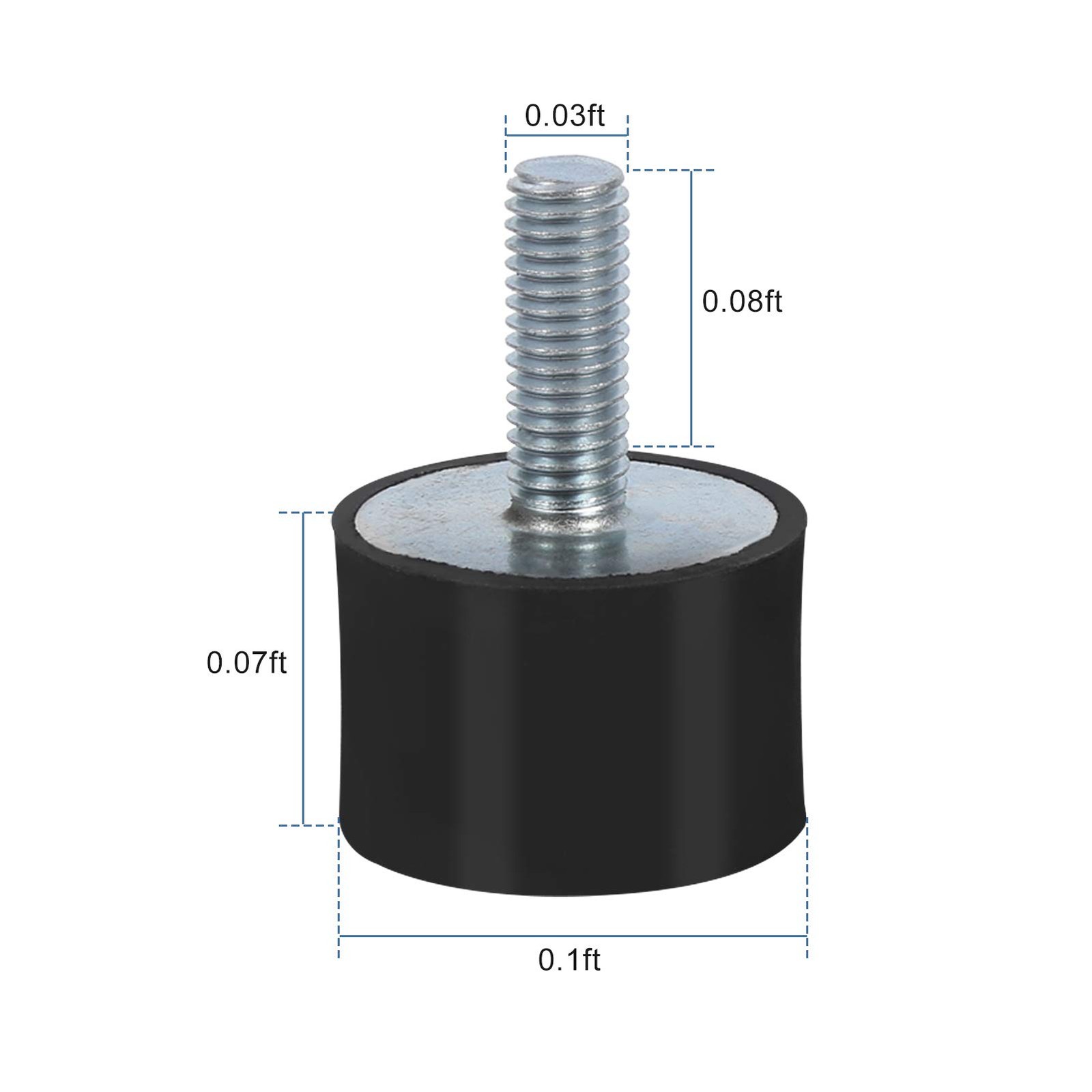 Rubber Shock Absorber Mounts Set of 4 Rubber Isolator Mounts with Studs M6 An…