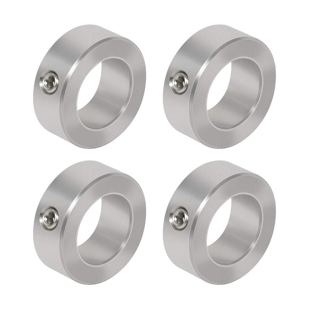 AZSSMUK 1/2″ Bore Shaft Collars of Metal Stainless Steel w/Set Screw,4piece