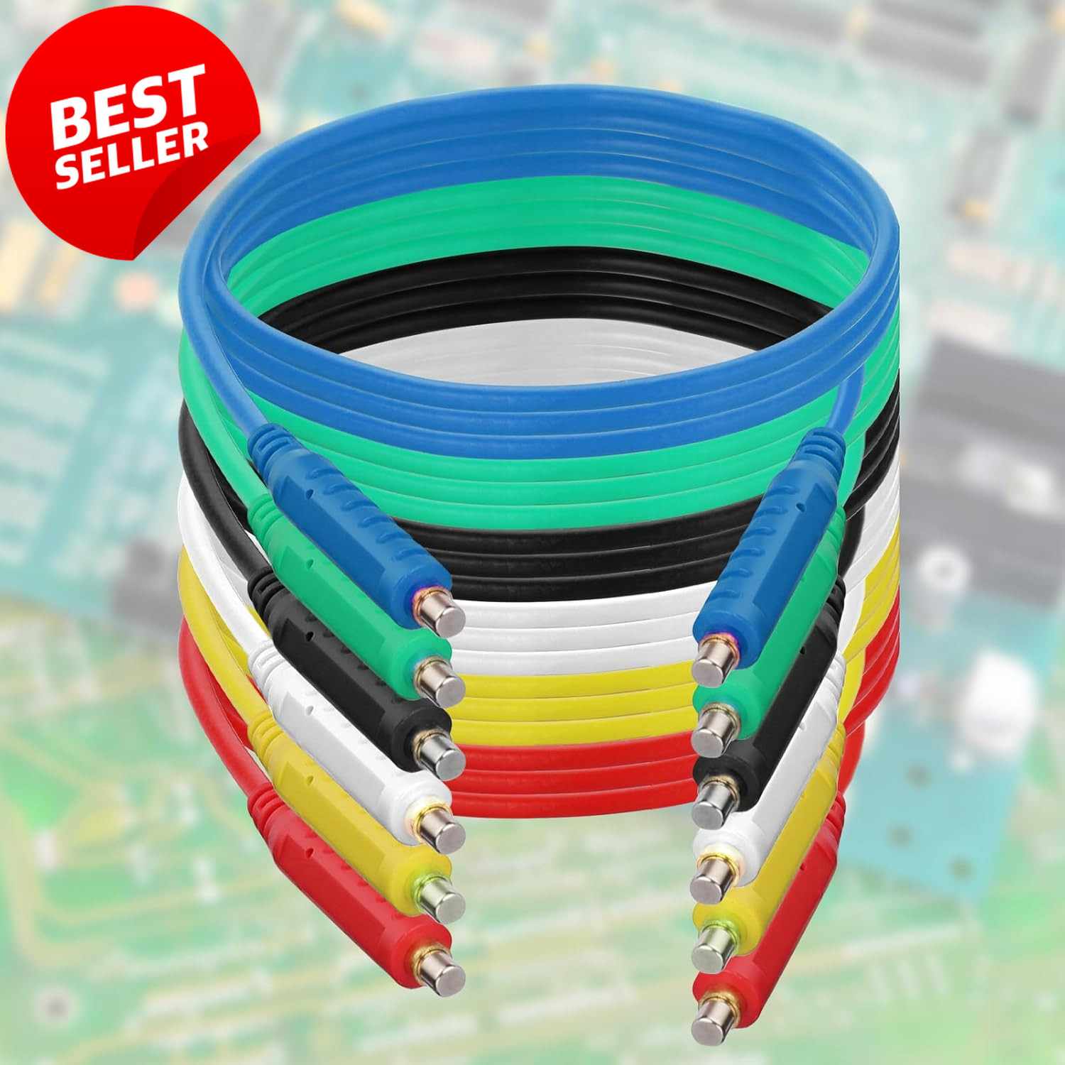 6PCS Magnetic Jumper Wires Silicone Flexible Test Leads 20AWG 30VAC 5A – US