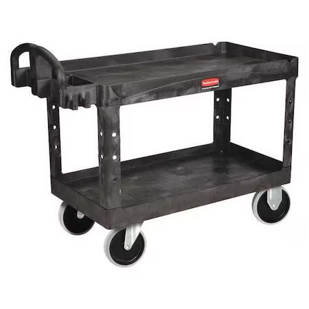 Rubbermaid Commercial Fg454600bla Utility Cart With Deep Lipped Plastic