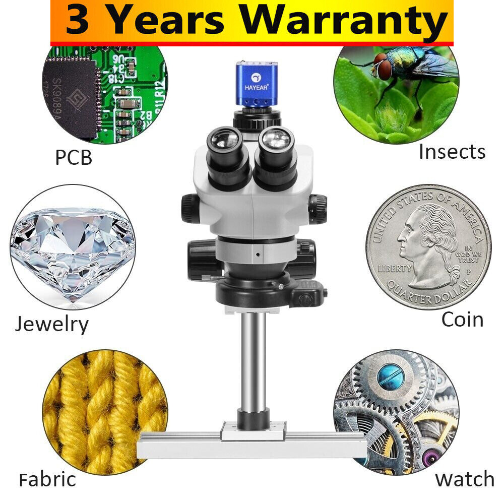HY-5100-HG7045 7-50X Slide-rail Base Microscope Stand Digital Camera Kit #TOP