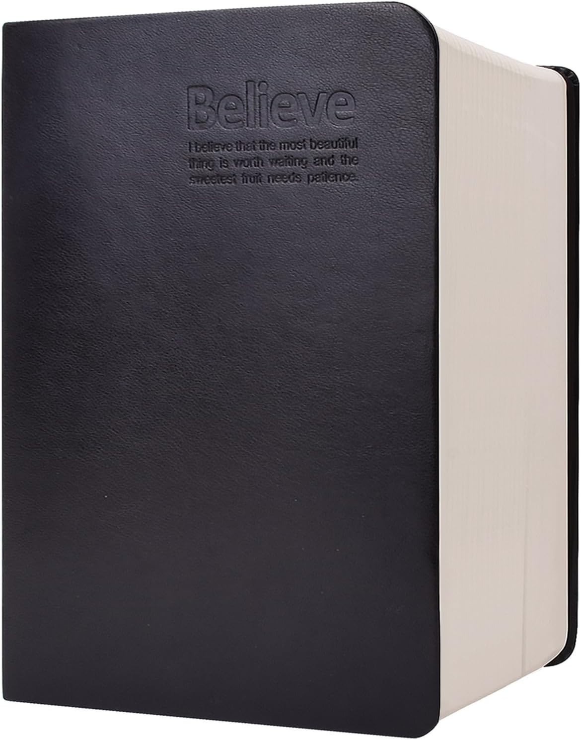 Vintage Believe Notebook Thick Blank Paper Notepad Leather Journal Diary Book