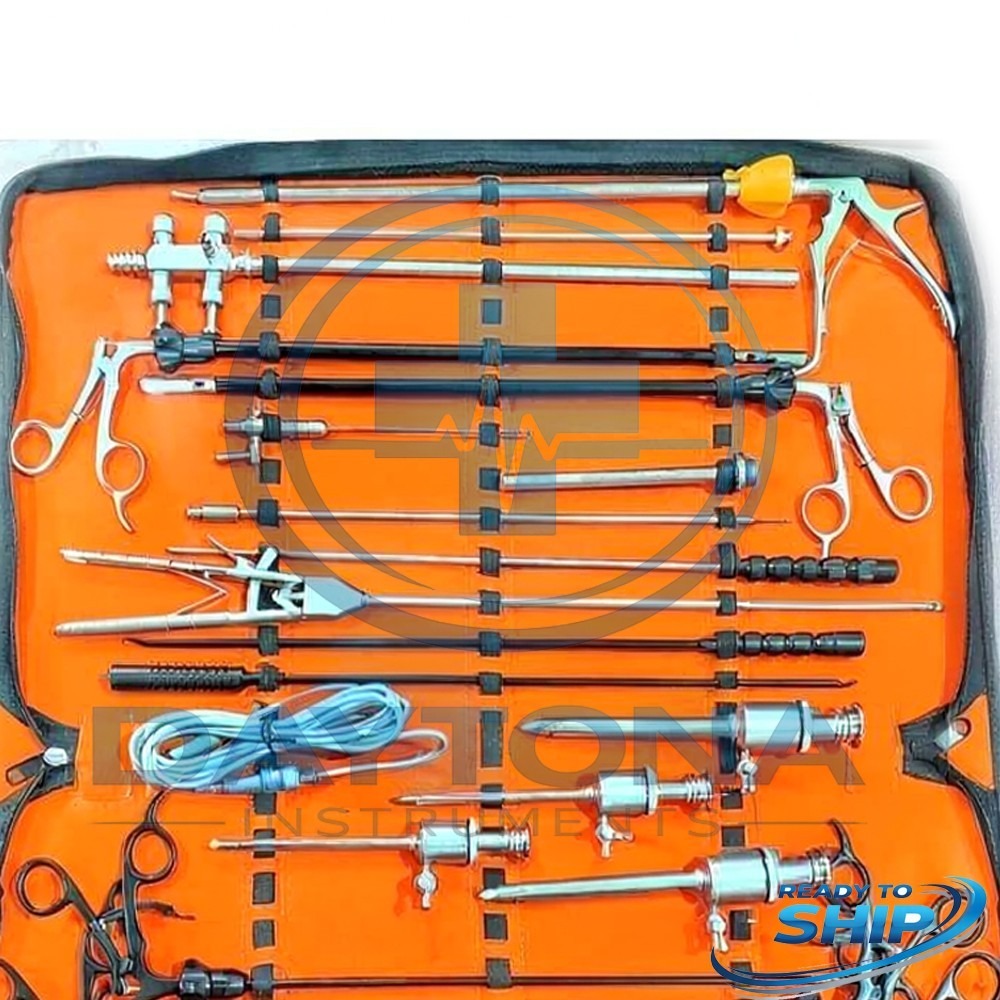 German Grade 28 Pcs Laparoscopic Surgery Set Laparoscopy Endoscopy Instruments