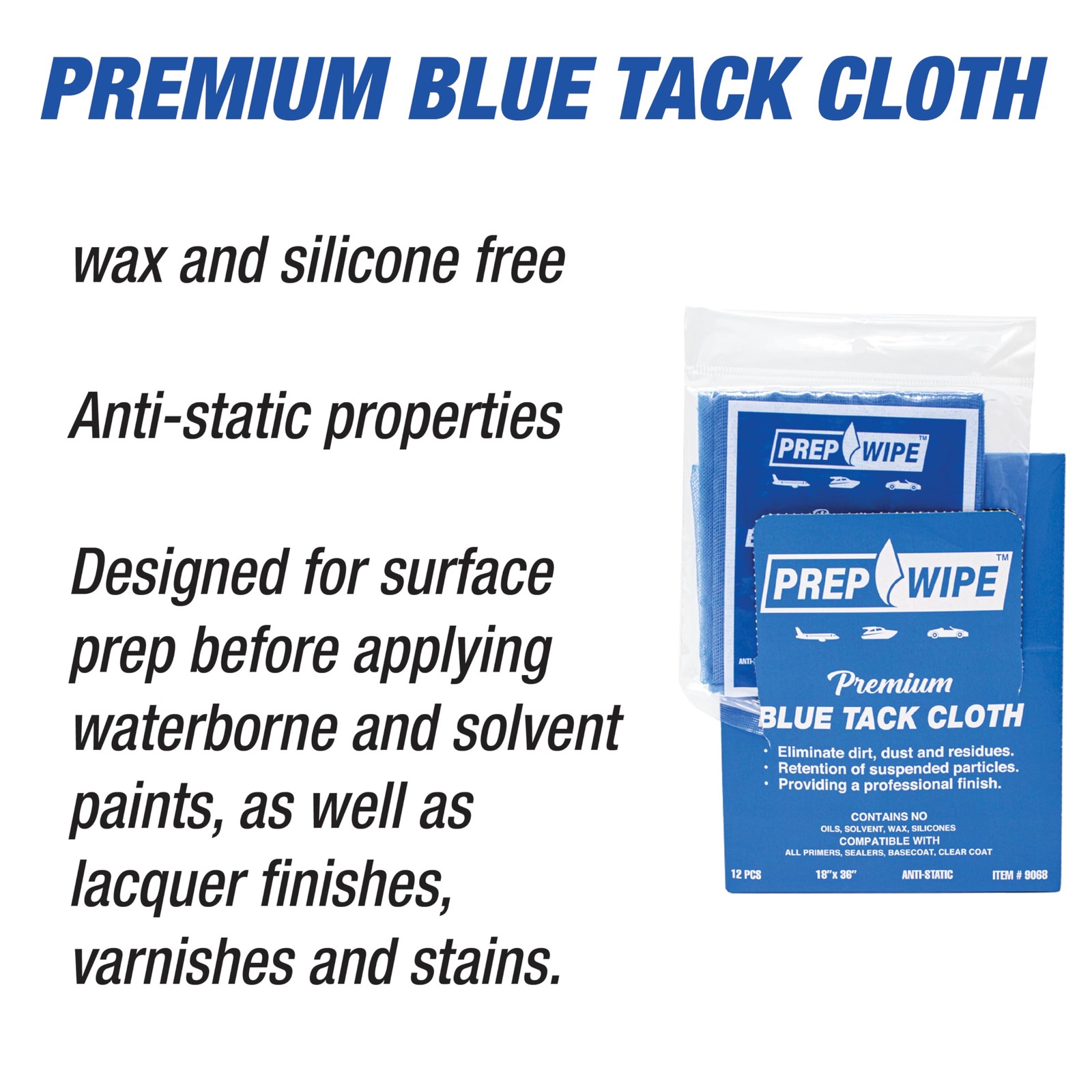 LAUCO 12 Prep-Wipes Tack Rags – Tack Cloths – Professional Woodworking and