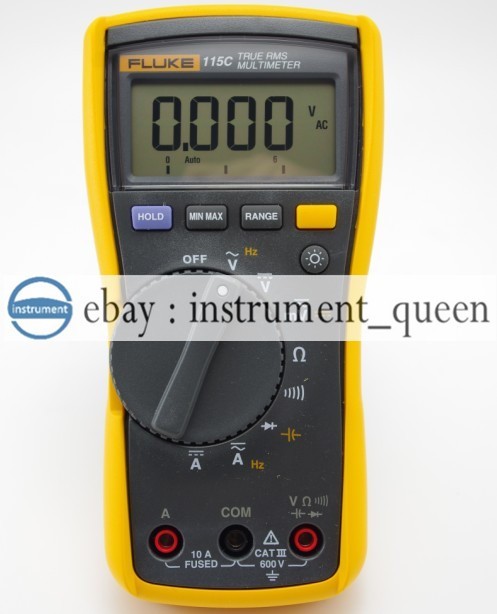Fluke 115C Digital True RMS Multimeter Meter With Test Probe