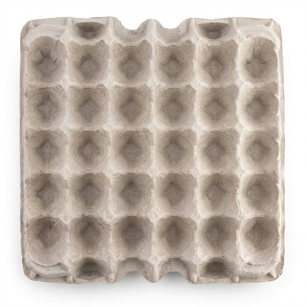 Elifsue Pulp Flat Egg Cartons | Stores 30 Large to Small Eggs – Pack of 15
