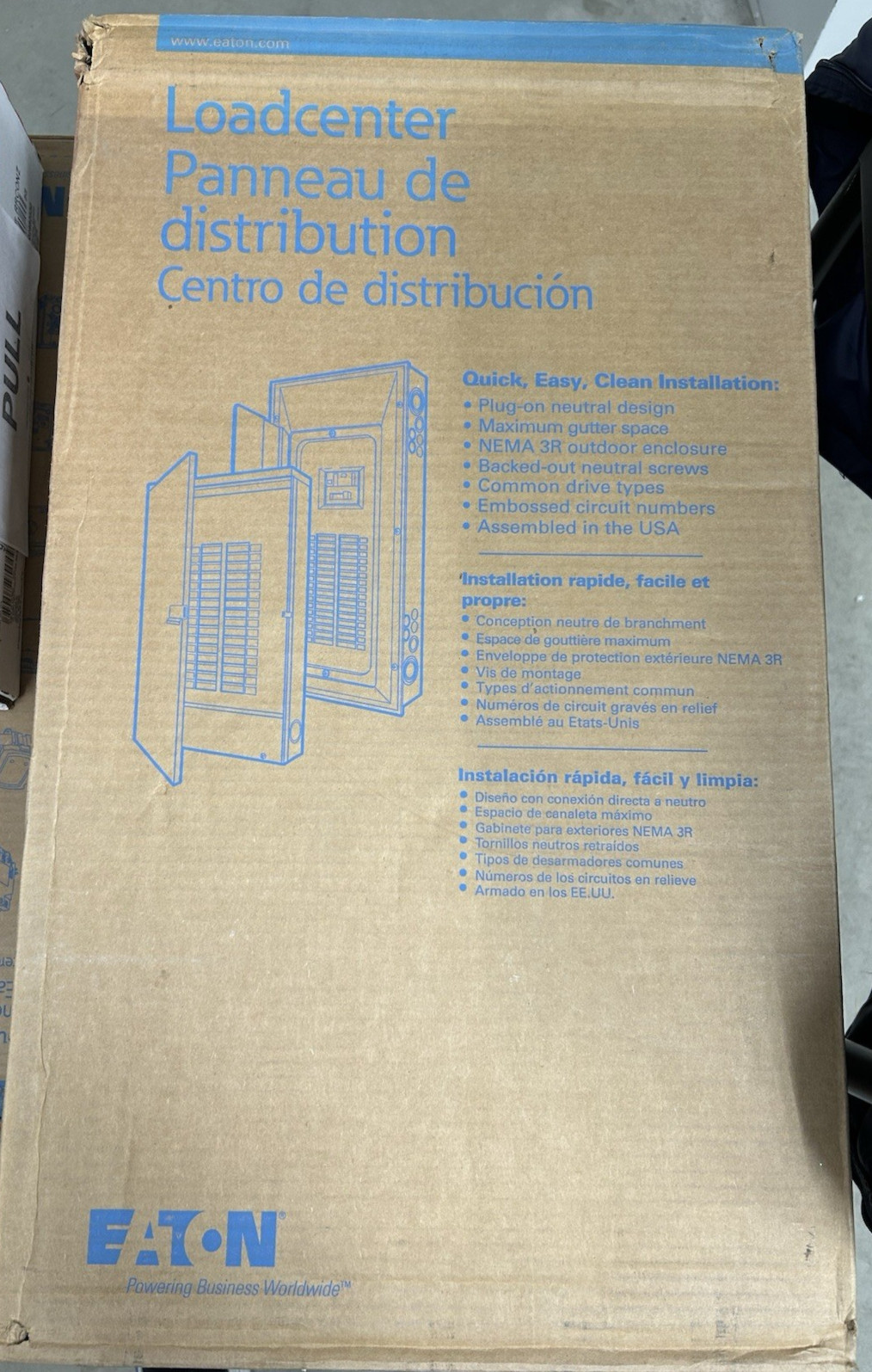 EATON CUTLER HAMMER OUTDOOR Load Center Main Lug 150A 120/240v 20 Spaces