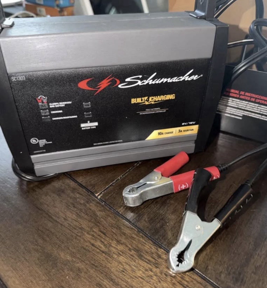 Schumacher SC1303 Battery Charger 6V/12V 10A Fast Charge 3A Maintainer NOB