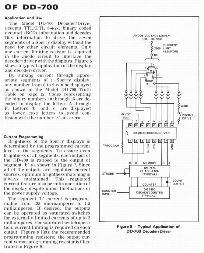 BECKMAN SPERRY RAND – DD700 – IC. Opto Display Driver with Decoder, 16 Pin DIP.