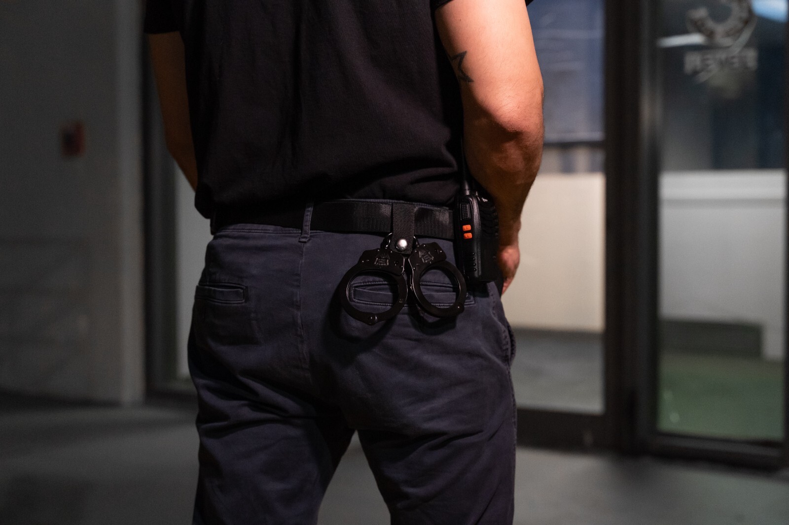 Police Magnum Black Steel Heavy Duty Handcuffs-Law enforcement security gear