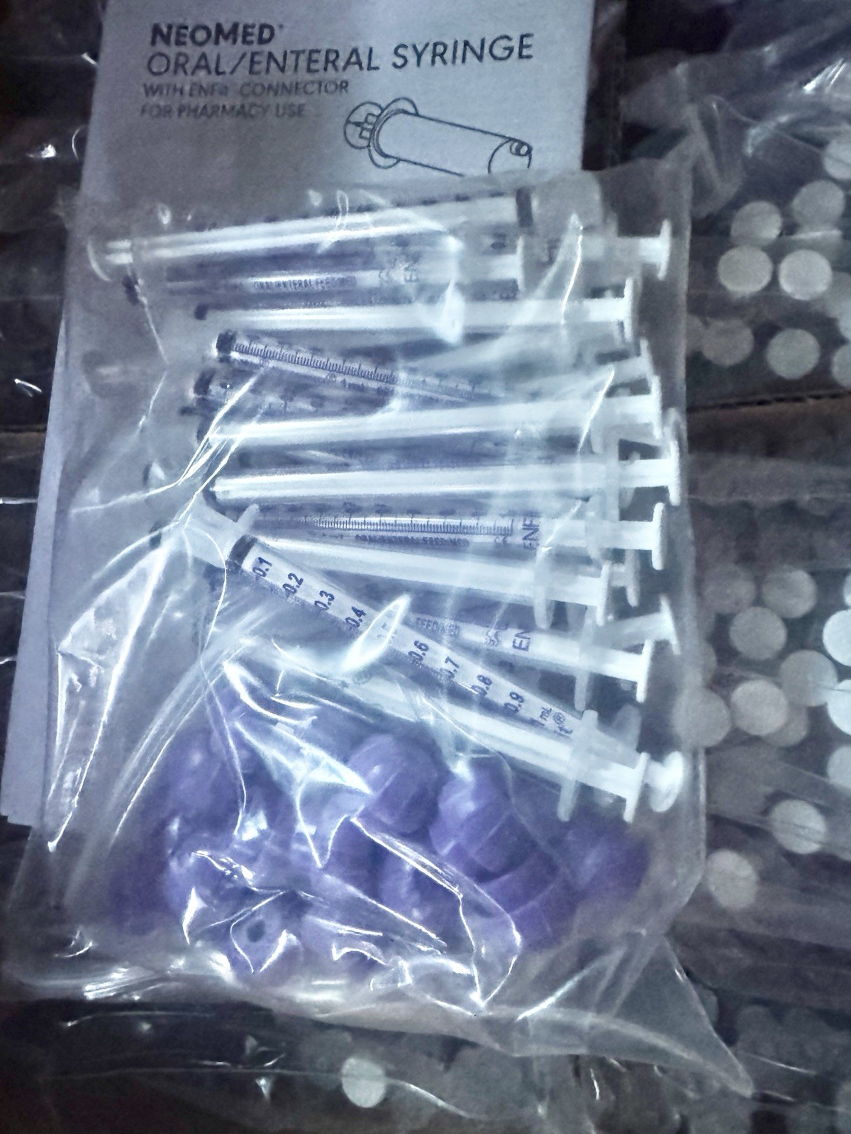 NeoMed 1mL 1cc Oral/Enternal Dose Syringe Dispenser Clear 25/PK BA-S1NC w ENFit