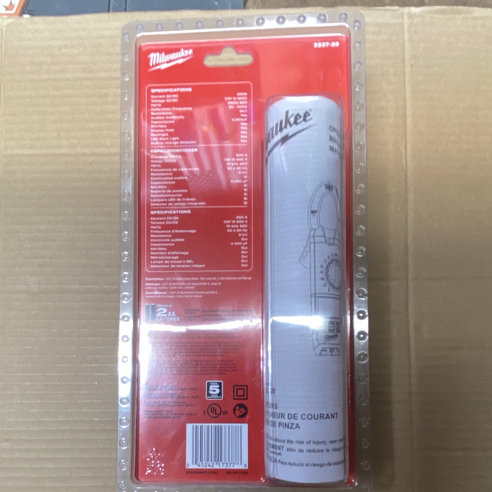 MILWAUKEE (2237-20) 600A Clamp Meter – CAT III 600V