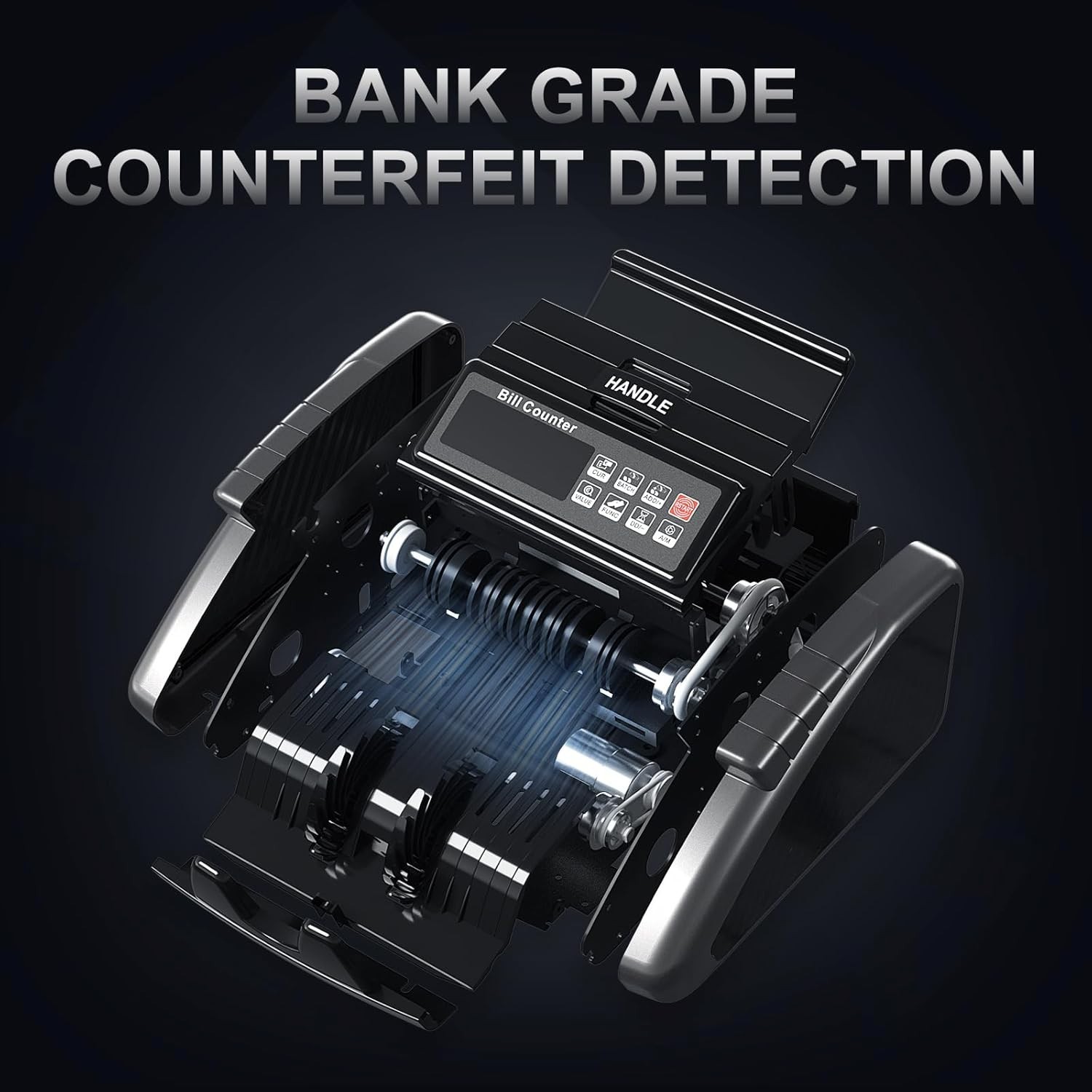 Money Counter Machine with Value Counting, Support Dollar and Euro, UV, MG, M…