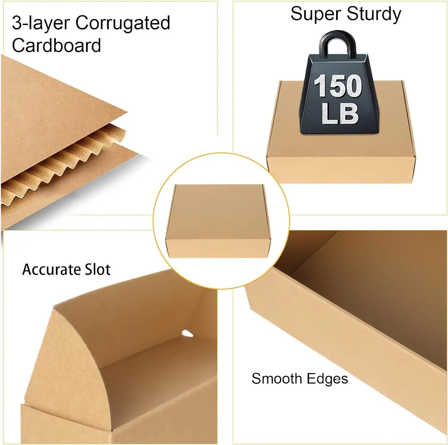 Multiuse Cardboard Box 17 x 15 x 3″ Laptop, Literature Mailers, 5 Per Bundle