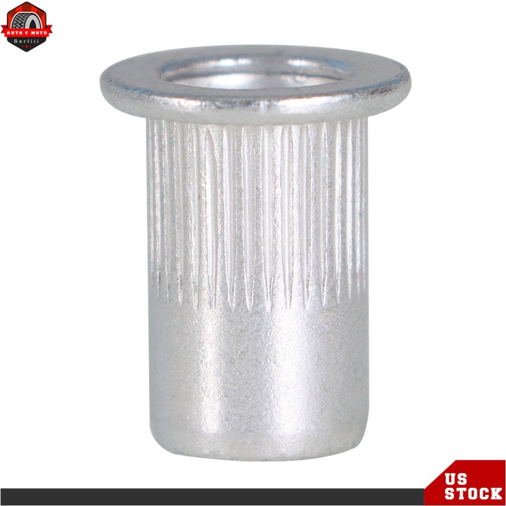 Aluminum Rivet Nut rivnut Insert Nut Pack Of 100 M6 6mm Flat Head NEW