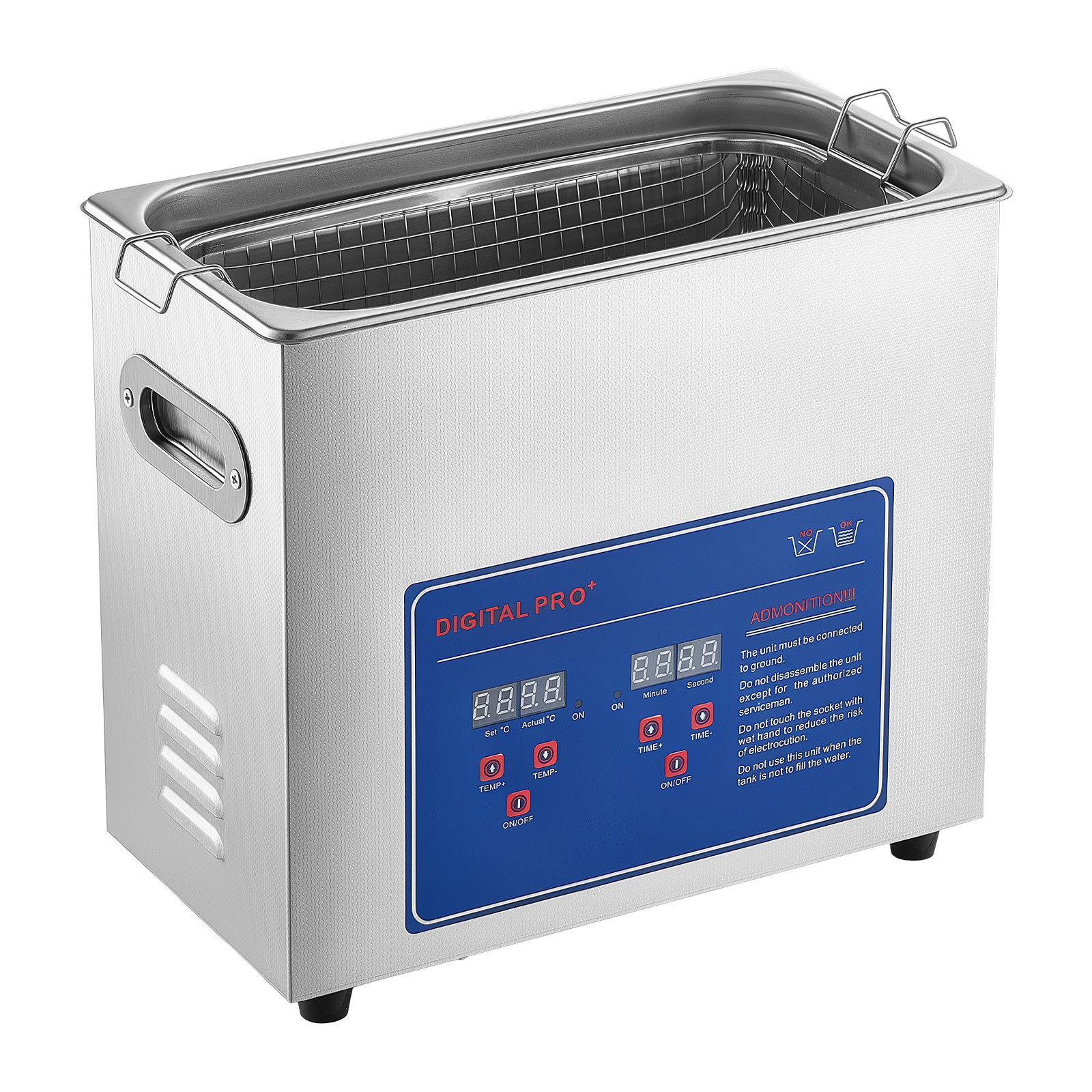 Uimoso 6L Ultrasonic Cleaner 40kHz for Cleaning Jewelry and Small Parts