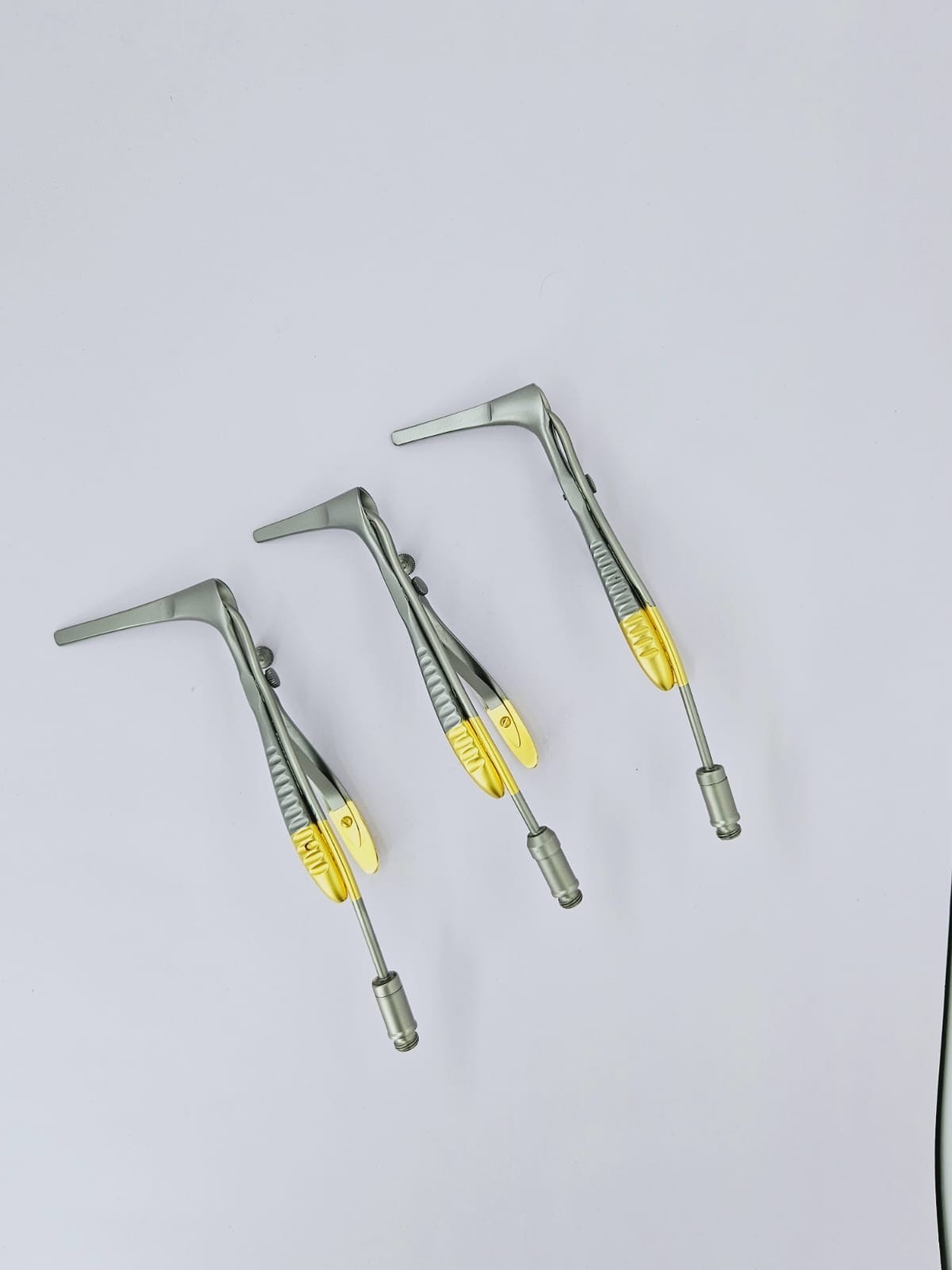 Cottle Nasal Speculum 55,65,75 mm With Fiber Optic Light Guide 4 PCs Set