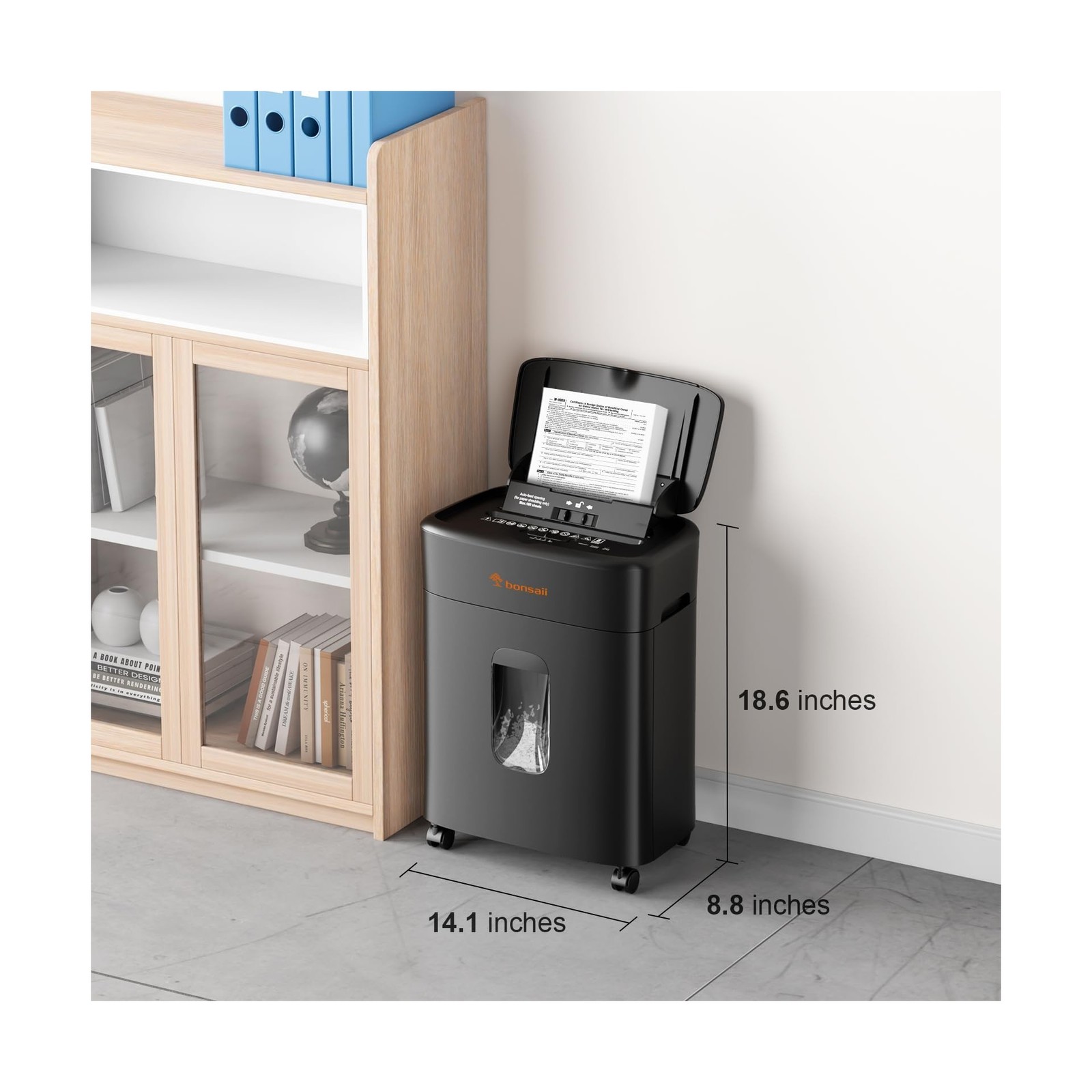 Bonsaii 100 Sheets Auto Feed Paper Shredder, Up to 30 Minutes Shred… Fast Ship