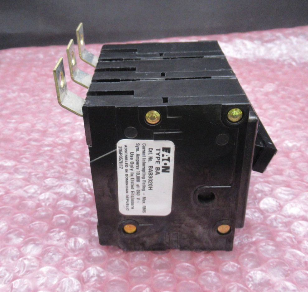 Eaton BAB3020H Quicklag Molded Case Circuit Breaker 20A, 3-Poles, 240V *NEW*