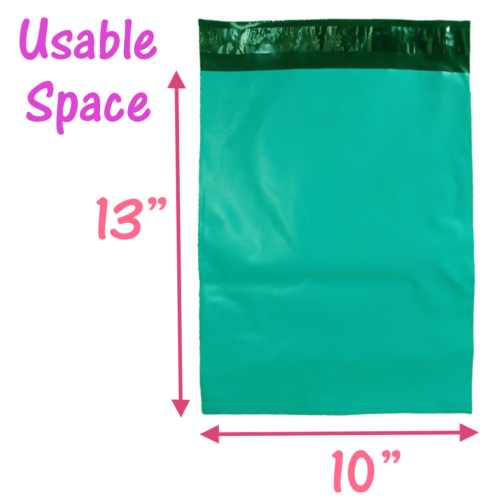 10×13″ Pink Teal Purple Blue Yellow Green Poly Mailers Flat Shipping Bags Combo