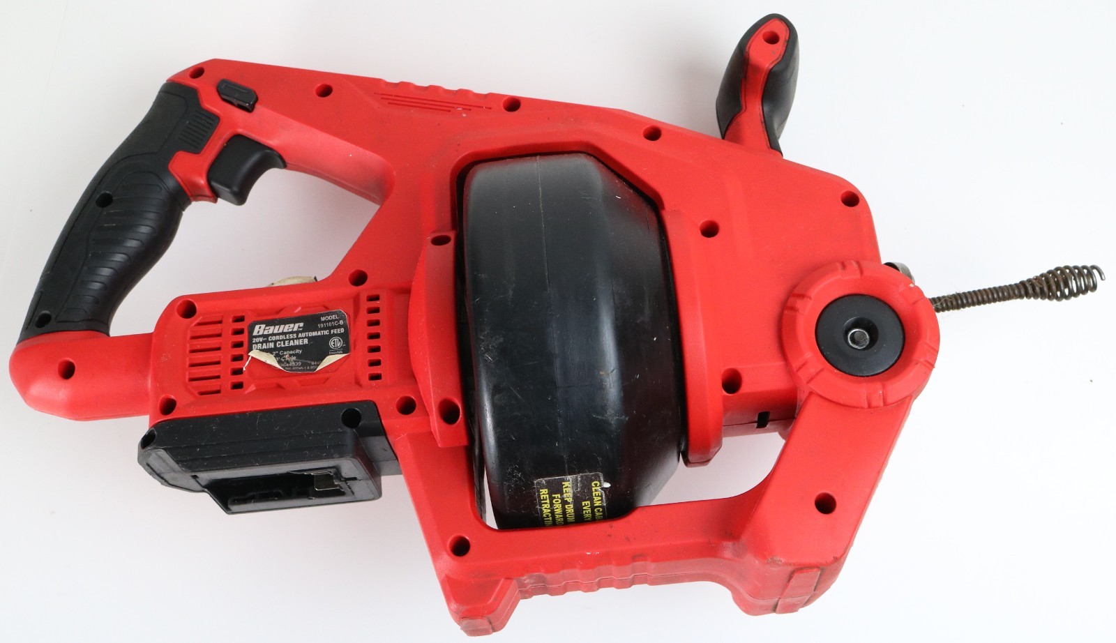 Bauer Tools 191101C-B 20V Cordless Automatic Feed Drain Cleaner Tool Only